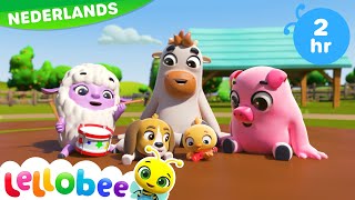 Wielen van de bus Dieren  Lellobee Nederlands  Kinderliedjes  Leervideos voor kinderen [upl. by Betty]