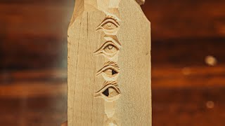 Trying Out a NEW Way to Carve an Eye  Wood Carving Eyes [upl. by Dianemarie]