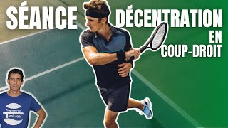 Séance de travail de la décentration en coup droit  Progresser au tennis [upl. by Lamont]