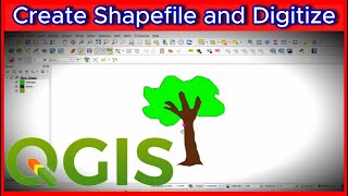 Create Shapefile in QGIS  Digitize Polygons  QGIS for Beginners [upl. by Schmidt]