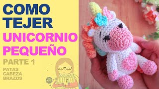 UNICORNIO PEQUEÑO amigurumi paso a paso en ESPAÑOL Unicornio bebé SOUVENIR UNICORNIO CROCHET PARTE 1 [upl. by Gideon115]