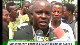 Ondo Herdsmen Attack Nonindigene protest against killing of farmer [upl. by Stover]