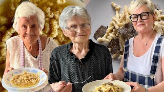 96yr old Fedora amp 86yr old Alba make passatelli  bread and cheese pasta [upl. by Armallas]