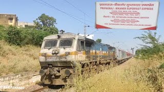 Prayagraj  Lalgarh SF Express Via Fatehpur Shekhawati Heading Towards Sikar Jn [upl. by Blodgett]