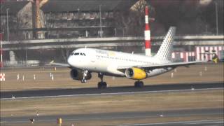 Vueling Airlines Airbus A320232 ECLRE landing  BerlinTegel Airport [upl. by Saxe]