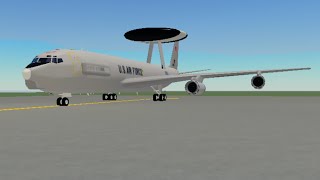 Roblox  Pilot Training Flight Simulator  Boeing E3Sentry [upl. by Retsek546]