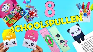 8 DOE HET ZELF EENVOUDIGE SCHOOLSPULLEN DIE JE KAN MAKEN MET PAPIER  Panda Bladwijzer en meer [upl. by Columbus]