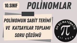 10Sınıf Matematik  Polinomun Katsayılar Toplamı ve Sabit Terimi  Soru Çözümleri [upl. by Allecram854]