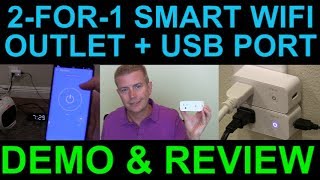 Smart WiFi Plug Outlet amp USB Port Alexa Google Home by Teckin Demo Review How To Socket 2in1 [upl. by Alacim377]