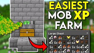 Easiest Mob XP Farm For Minecraft Bedrock 121 No Spawner [upl. by Chaunce451]