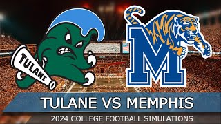 Tulane vs Memphis  NCAA Football 11282024 Full Game Highlights  College Football 25 Sim [upl. by Llenrub]