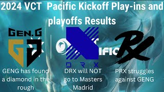 2024 VCT Pacific Playins and Playoff Results [upl. by Bonne896]