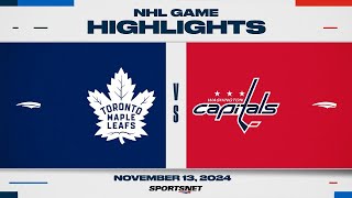 NHL Highlights  Maple Leafs vs Capitals  November 13 2024 [upl. by Maurilia]