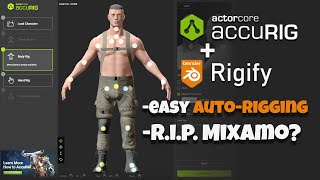 AccuRig easy autorigging better than Mixamo [upl. by Esor]