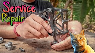 How To Repair Cycle Pedal Axel  Repair Bicycle Pedals Play Problem  MTB Flat Pedals aboutMTB [upl. by Syned]