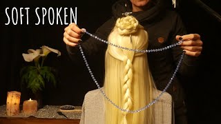 Romantasy hairstyle  braiding and brushing with soft spoken and whisper  ASMR [upl. by Teodora529]