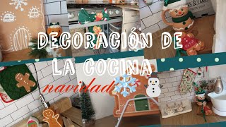 Decoración de mi cocina con la temática de la galleta de jengibre ❄️⛄🌲decoraciongalletadejengibre [upl. by Aliam]