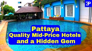 Pattaya Thailand showing you guys 3 City Center Quality Mid price Hotels [upl. by Rtoip42]