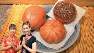 BAOZI asiatische Teigtaschen lecker gefüllt und gedämpft VEGAN SALABAO [upl. by Thain]