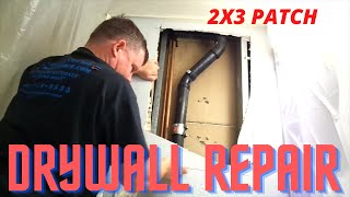 How to patch hole in wall after plumbing repair  How to drywall repair plumbing patch [upl. by Singhal]