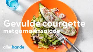 Gevulde courgette met garnalensalade  Recept  Allerhande [upl. by Llebpmac]