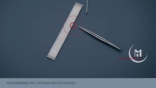 TUTORIAL  MARBURGER Uhrband  Uhrenarmband kürzen  Flexarmband mit offenen Seiten [upl. by Nehtanoj]