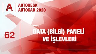 AutoCAD 2020  Ders 62 Data Bilgi Paneli ve İşlevleri [upl. by Tekcirc775]