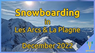 Snowboarding in Les Arcs amp La Plagne France — winter 20222023 [upl. by Tinor796]