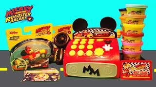 Disney MICKEY AND THE ROADSTER RACERS Toys Mickey CASH REGISTER Toy  Learning Colors with PLAYDOH [upl. by Enidan]