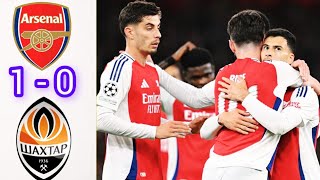 ARSENAL 1  0 SHAKHTAR DONETSK 🚨Gunners continue strong start in Champions League with narrow win [upl. by Basilio]