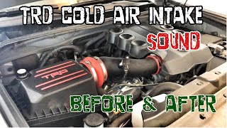 Before  After TRD Cold Air Intake Sound on 4Runner TRD Pro 【29】 [upl. by Ignacius]