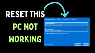 How to Fix Reset This PC Not Working on Windows 11 [upl. by Nnaylrebmik]