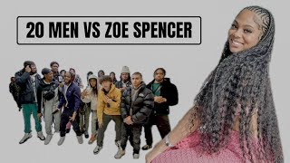 20 MEN VS 1 YOUTUBER ZOESPENCER [upl. by Oruntha663]