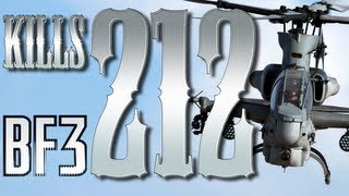 212 kills BF3 HELI gameplay Oreo amp Juba [upl. by Lirbaj]