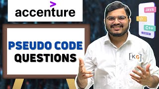 Accenture PseudoCode Questions and Answers Previous Year PseudoCode Questions [upl. by Nyrac348]