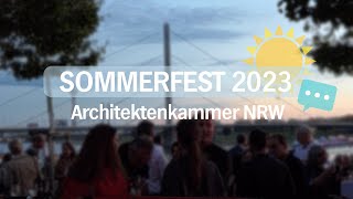 Sommerfest 2023 der Architektenkammer NRW [upl. by Ahsekam]