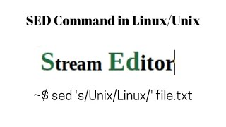 sed command with options in Unix or Linux [upl. by Hime]