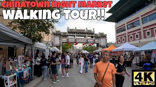 WALKING THROUGH MIDAUTUMN FESTIVAL AT CHINATOWN NIGHT MARKET TOUR 4K [upl. by Anaibib]