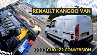 Renault Kangoo Van Engine Swap  Clio 172 Conversion [upl. by Ronalda]