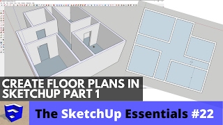 Creating 3D Floor Plans in SketchUp Part 1  The SketchUp Essentials 22 [upl. by Charline]