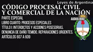 Artículos 607 a 609  Código Procesal Civil y Comercial Argentino [upl. by Irmo981]