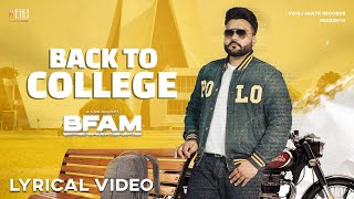 Back To College Lyrical Video Kulbir Jhinjer  Tarsem Jassar  Rubal  BFAM  Latest Punjabi Song [upl. by Anirbed]