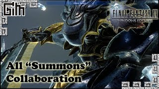 FFXV  All quotSummonsquot Collaboration during Final Battle  Final Fantasy XV Windows Edition 1080p [upl. by Anitroc]