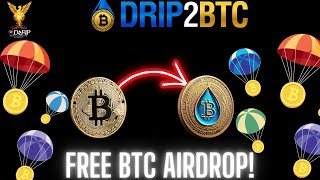 Drip Network Drip to BTC earn 15 on your BTC  FREE BTC Giveaway Do this now [upl. by Irmgard834]