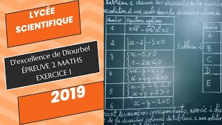 LYCÉE SCIENTIFIQUE DEXCELLENCE DE DIOURBEL  ÉPREUVE 2 MATHS EXERCICE 1 [upl. by Amlet843]