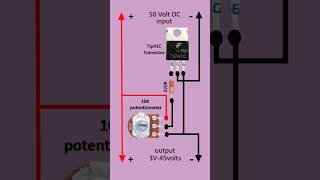 Voltage regulator circuit  0 to 50V DC variable power supply trending shortsvoltageregulator [upl. by Norraa]