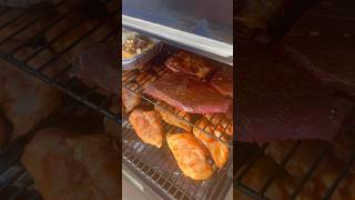 Smoked Flank Steak via traeger …so EASY food traegergrills smokedfood shorts [upl. by Haimehen]