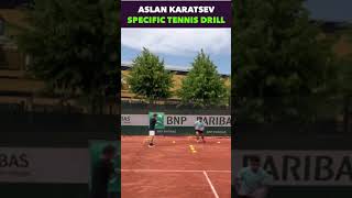 KARATSEV SPECIFIC TENNIS FOOTWORK DRILL tennis shorts [upl. by Taro]