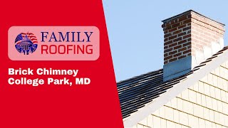 Brick Chimney in College Park MD  Family Roofing [upl. by Johnna]