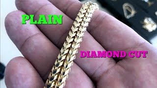 PLAIN VS DIAMOND CUT Franco chains [upl. by Amar458]